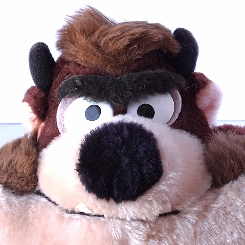 Vintage TAZ Stuffed Plush 1971 & 1995 Mighty & Mini Tasmanian Devil Looney Tunes - Picture 7 of 16